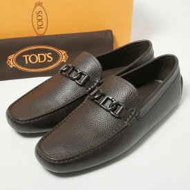 【SALE】■未使用■TOD'S トッズ ドライビングシューズ ローファー モカシン スリッポン 靴 メンズ サイズ8A（27cm相当）レザー ビット ブラウンイタリア製 20240110/GP0631