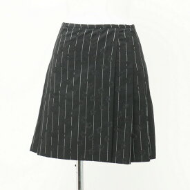 【SALE】■美品■MCQ ALEXANDER MCQUEEN マッキュー アレキサンダーマックイーン ストライプ ミニ スカート サイズ36 五つ葉クローバー イタリア製 ブランド古着【中古】20240131/GP2678