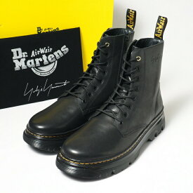 ■未使用品■Dr.Martens × Yohji Yamamoto POUR HOMME ドクターマーチン × ヨウジヤマモトプールオム ≪TARIK YY≫ 8ホールブーツ レースアップブーツ 靴 メンズ サイズUK11（30cm相当）レザー ブラック ブランド古着【中古】20240202/GP2461