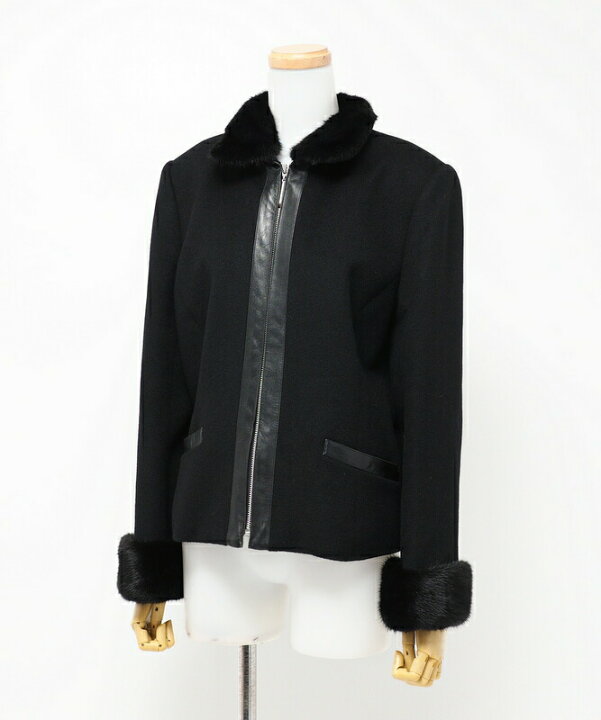 楽天市場】LEONARD レオナール 総カシミヤ ジップアップ ジャケット  