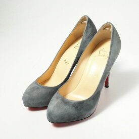 ■未使用品■ Christian Louboutin クリスチャンルブタン スエードレザー パンプス サイズ37.5（23.0～23.5cm相当) グレー 靴 イタリア製 20240212/GP2703