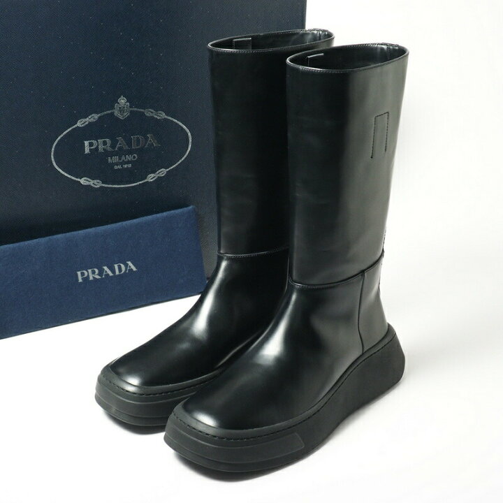 楽天市場】□未使用品□PRADA プラダ レザー ロングブーツ 靴 メンズ 
