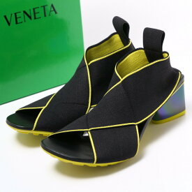 BOTTEGA VENETA ボッテガヴェネタ フレックス サンダル 靴 サイズ36（23.5cm相当）ストレッチ ブラック/イエロー イタリア製 ブランド古着【中古】20240331/GP6171