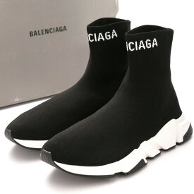 【SALE】■未使用品■BALENCIAGA バレンシアガ SPEED TRAINER スピード トレーナー スニーカー 靴 メンズ サイズ43（28.5cm相当）ロゴ ニット ハイカット ブラック イタリア製 20240401/GP6343