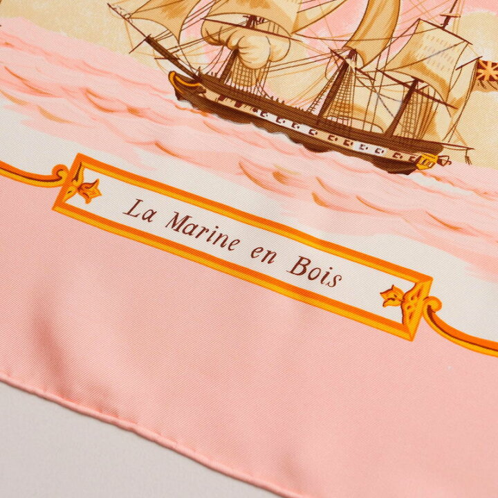 楽天市場】□美品□HERMES エルメス カレ90《La Marine en Bois 