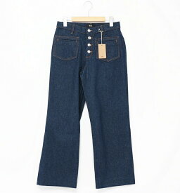 【プライスダウン】A.P.C. アーペーセー パンツ サイズ28 セミフレアパンツ コットン ボタンフライ インディゴ ブランド古着【中古】20240305/GP4434