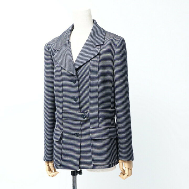 楽天市場】□美品□CHANEL シャネル ジャケット サイズ42 01P ボーダー  