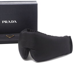 【プライスダウン】■美品■PRADA プラダ サテン トラベル アイマスク ＆ ポーチ トライアングルロゴ ブランド古着【中古】20240723/RA0291