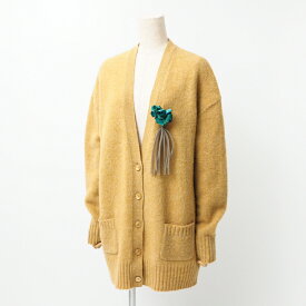 【プライスダウン】■未使用品■GUCCI グッチ カーディガン サイズM ニット 長袖 ウール オーバーサイズ ブローチ付き イタリア製 20240907/RA1059