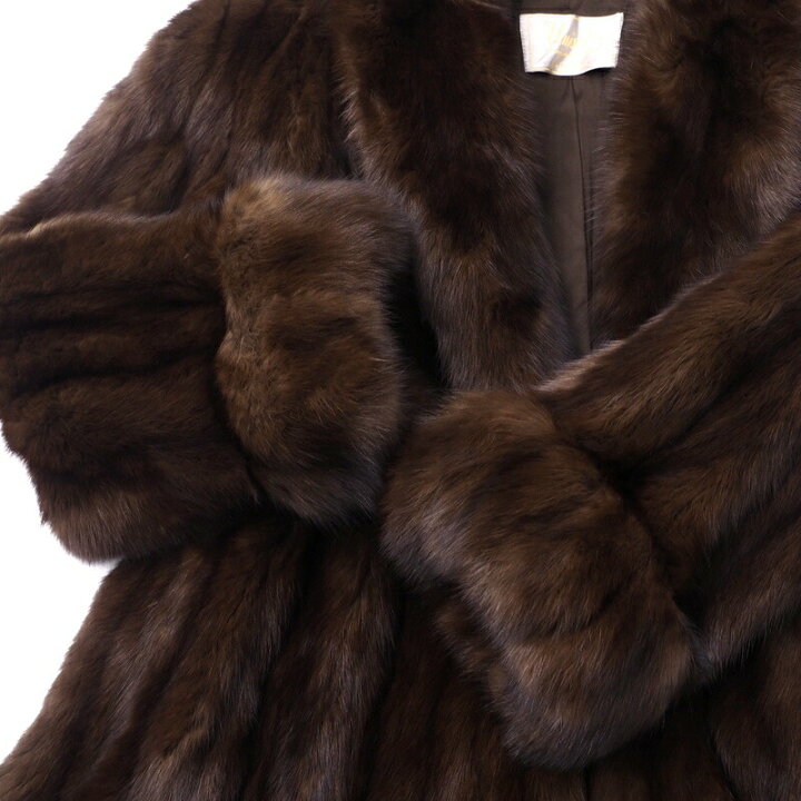 楽天市場】□美品□Unisel コート Unisel ロシアンセーブル ファー 