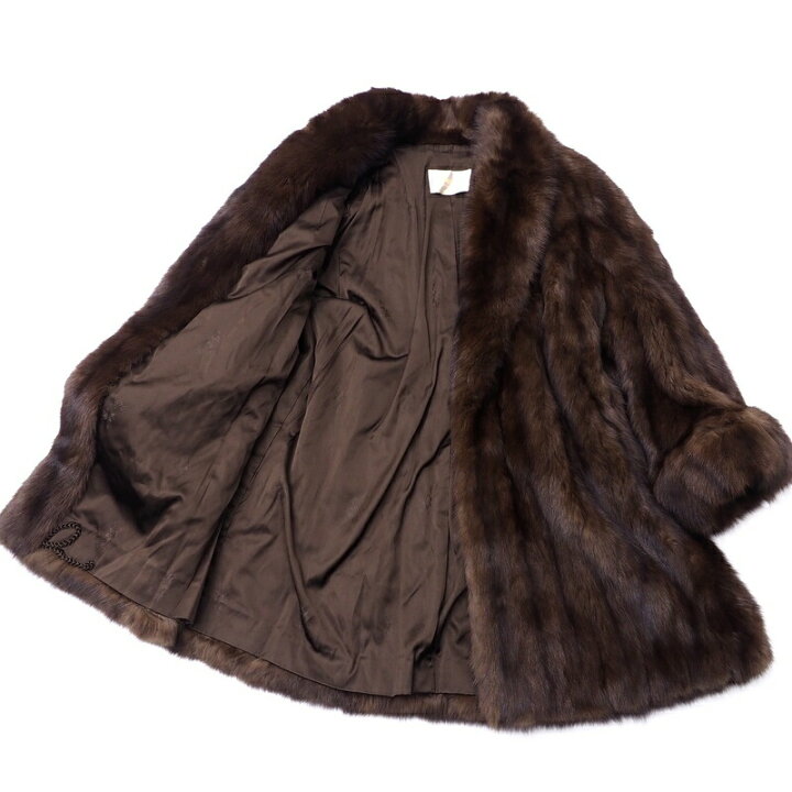 楽天市場】□美品□Unisel コート Unisel ロシアンセーブル ファー 