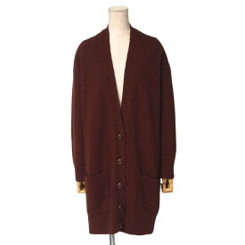 ■美品■HERMES エルメス ニット サイズ36 Vネック ロングニットカーディガン ヤクウール【おすすめ】 イタリア製 ブランド古着【中古】20250227/RA3590
