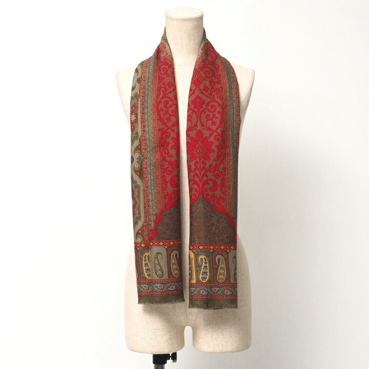 楽天市場】□美品□ETRO エトロ ストール ペイズリー ロングスカーフ  