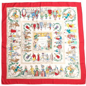 【セール】HERMES エルメス COSTUMES CIVILS ACTUELS 現代市民の服装 カレ90 スカーフ シルクツイル 正方形 フランス製 ブランド古着【中古】20250916/RA6120