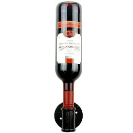 ワインラック ワインホルダー パイプ型 壁掛け ラック ワイン シャンパン ボトル ハンガー ケース インテリア Anberotta W39 (ブラック) SSS