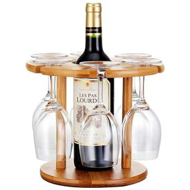 ワインホルダー ワインラック 木製 ワイングラスホルダー ワイングラス ホルダー ラック シャンパン ボトル スタンド ディスプレイ Anberotta W47 (Aタイプ)