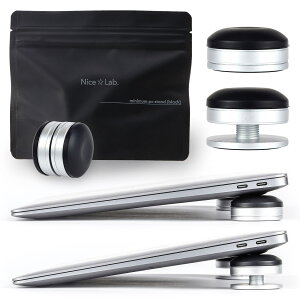 Nice Lab. �p�\�R���X�^���h ���y�� 64.5g �܂肽���� �����ݒu �}�O�l�b�g �A���~���� �S�ʃV���R�� �p�����P �L�w�h�~ �X�g���[�g�l�b�N ���M MacBook iPad Surface 10�`17.3�C���`�Ή� �e�����[�N �J