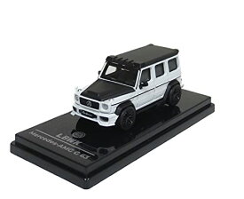 ミニカー ダイキャストカー メルセデス・ベンツ AMG G63 1/64スケール 高性能SUV コレクションモデル ボディデザイン 白黒ツートン ボディライン忠実再現 角張ったフォルム 左ハンドル仕様 ホイール グリル ヘッドライト細部再現 ラグジュアリー インテリア