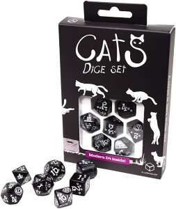 e[ugbvRPG _CXZbg Q-Workshop CATS Modern 7-Dice Set Waffle 󎽍Ob^[_XgPL`[t}bgVo[LՔLdLLe[}L ōʔLbN