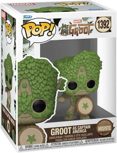 tBMA Funko Pop Marvel Groot as Captain America }[x85NLO We Are Groot ʃfUC i rj[{uwbh 8.1cm t{bNX RN^[ ؂̎ LveAJ