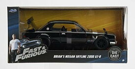 アウトレット品 Jada Toys ジャダトイズ 99686 ブライアン 日産 GTR Fast & Furious Brian's Nissan Skyline 2000 GT-R ミニカー