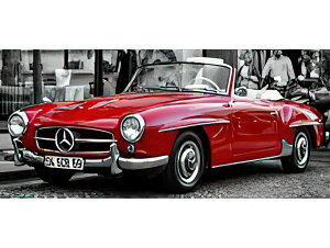 y\zMERCEDES BENZ - SL-CLASS 190SL (W121) SPIDER 1955 - RED /Minichamps 1/18 ~jJ[