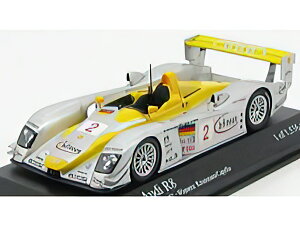 AUDI - R8 N 2 WINNER PETIT LE MANS 2002 T.KRISTENSEN - R.CAPELLO - SILVER YELLOW /Minichamps 1/43 ~jJ[