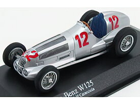 MERCEDES BENZ - F1 W125 N 12 WINNER GERMAN GP 1937 RUDOLF CARAccIOLA - MATT SILVER /Minichamps 1/43 ミニカー