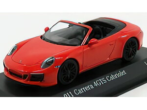 PORSCHE - 911 991-2 CARRERA 4 GTS CABRIOLET 2017 - ORANGE /Minichamps 1/43 ~jJ[