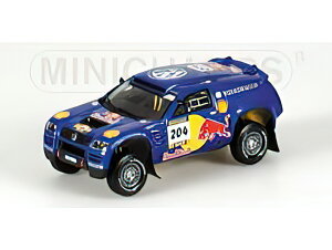 VOLKSWAGEN - RACE TOUAREG RED BULL N 204 RALLY PARIS DAKAR 2004 KLEINSCHMIDT - PONS - BLUE MET RED YELLOW /Minichamps 1/43 ~jJ[