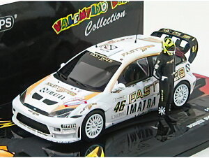 FORD ENGLAND - FOCUS RS WRC N 46 WINNER RALLY MONZA 2006 VALENTINO ROSSI + FIGURE - WHITE GOLD BLACK /Minichamps 1/43 �~�j�J�[