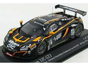 McLAREN - 12C GT3 TEAM BOUTSEN GINION RACING N 16 24h SPA 2014 SCHMETZ - DEMIRDJIAN - SARKISSIAN - VAN DER DRIFT - BLACK ORANGE /Minichamps 1/43 �~�j�J�[