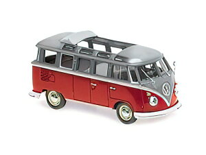 �y�\��z2023�N�����\��VOLKSWAGEN - SAMBA MINIBUS BUS 1961 - GREY RED /Minichamps 1/43 �~�j�J�[