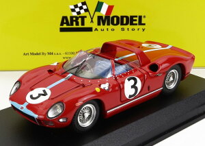 FERRARI 330P 4 0L V12 �X�p�C�_�[ 3���� 1964�N �c�[���X�g�g���t�B�[ �D�� GRAHAM HILL ���b�h/���C�g�u���[/ ART-MODEL 1/43 �~�j�J�[