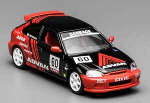 �y�\��z2026�N�����\��HONDA CIVIC EK9 TYPE R ADVAN 60���� RACING 1999 ���b�h/�u���b�N/ MOTORHELIX 1/64 �~�j�J�[