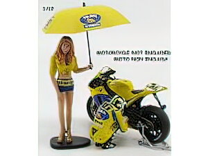 フィギュア- PILOTA VALENTINO ROSSI E RAGAZZA OMBRELLINA MOTOGP 2006 - YELLOW BLACK /Minichampsミニチャンプス 1/12 ミニカー