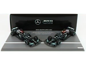 MERCEDES GP - SET F1 2X W12 MERCEDES M12 EQ POWER+ TEAM AMG PETRONAS MOTORSPORT FORMULA ONE N 44 + N 77 ABU DHABI GP 2021 LEWIS HAMILTON - VALTTERI BOTTAS - 8 TIMES WORLD CHAMPION CONSTRUCTEUR - BLACK GREEN /SparkXp[N 1/43 ~jJ[
