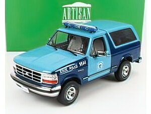 FORD USA - BRONCO XLT MASSACHUSETTS STATE POLICE 1996 - 2 TONE BLUE /Greenlight 1/18 ~jJ[