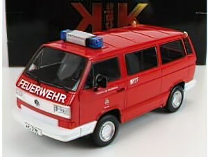 VOLKSWAGEN�t�H���N�X���[�Q�� - T3 MINIBUS SYNCRO FEUERWEHR 1987 - RED /KK-SCALE 1/18 �~�j�J�[