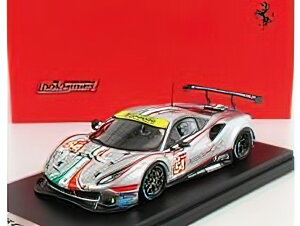 FERRARItF[ - 488 GTE EVO 3.9L TURBO V8 TEAM AF CORSE N 54 24h LE MANS 2021 F.CASTELLACCI - G.FISICHELLA - T.FLOHR - MATT SILVER RED /LOOKSMART 1/43 ~jJ[