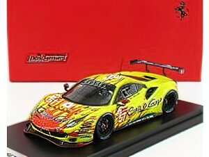 FERRARItF[ - 488 GTE EVO 3.9L TURBO V8 TEAM KESSEL RACING N 57 24h LE MANS 2021 S.ANDREWS - M.JENSEN - T.KIMURA - YELLOW RED /LOOKSMART 1/43 ~jJ[