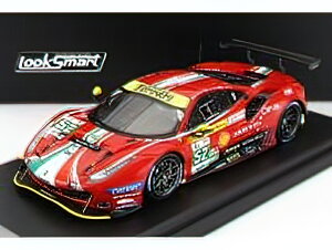FERRARI�t�F���[�� 488 GTE EVO 3.9L TURBO V8 TEAM AF CORSE N 52 3rd LMGTE PRO CLASS 24h LE MANS 2022 M.MOLINA - A.FUOCO - D.RIGON - RED /LOOKSMART 1/43 �~�j�J�[