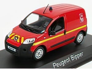 PEUGEOT - BIPPER VAN FIRE ENGINE 2009 - RED YELLOW /Norev 1/43 ~jJ[
