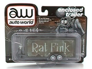 ACCESSORIES - TRAILER CAR TRANSPORTE RAT FINK 2-ASSI 2000 - BROWN /AutoWorld 1/64 ~jJ[