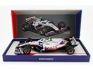HAAS - F1 VF-21 FERRARI 065/6 TEAM URALKALI N 47 BELGIUM GP 2021 MICK SCHUMACHER WITH MICHAEL SCHUMACHER RETRO HELMET LIVERY - WHITE BLUE RED /Minichamps�~�j�`�����v�X 1/18 �~�j�J�[