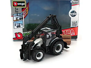 VALTRA N174 TRACTOR CRANE LOADER 2017 WHITE BLACK/Bburago 1/50�~�j�J�[ �_�Ƌ@�B