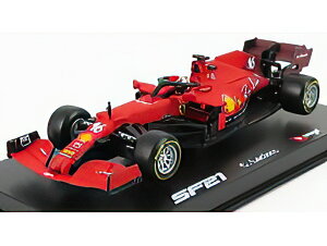 FERRARI F1 SF21 TEAM SCUDERIA FERRARI MISSION WINNOW N 16 SEASON 2021 CHARLES LECLERC CON PILOTA E VETRINAtBMAt RED/Bburago 1/43~jJ[ VOl`[V[Y