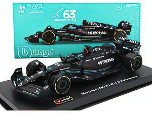 MERCEDES GP F1 W14 TEAM MERCEDES AMG PETRONAS FORMULA ONE N 63 SEASON 2023 GEORGE RUSSELL CON PILOTA E VETRINAtBMAt MATT BLACK/Bburago 1/43~jJ[ VOl`[V[Y