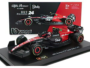 ALFA ROMEO F1 C43 TEAM STAKE N 24 SEASON 2023 GUANYU ZHOU CON PILOTA E VETRINAtBMAt EXCLUSIVE CARMODEL BLACK RED/Bburago 1/43~jJ[ VOl`[V[Y