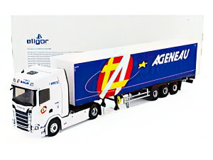 SCANIA S500 TRUCK SEMI FRIGO AGENEAU TRANSPORTS 2020 WHITE BLUE/ELIGOR 1/43�͌^�~�j�J�[